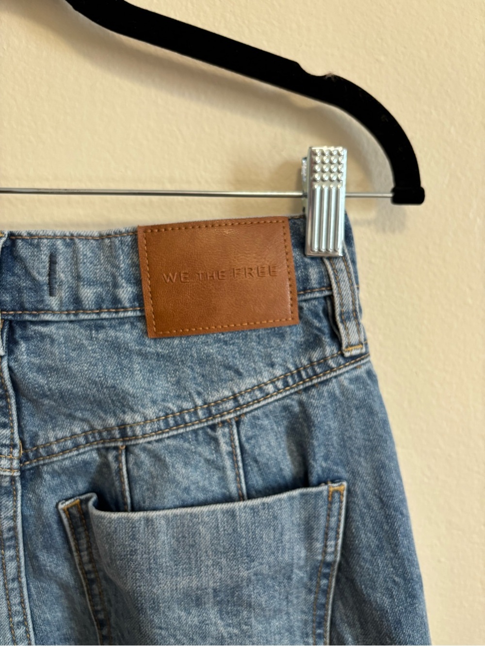 We The Free High-Rise Wide Leg Jeans - Light Blue Wash - Picture 8 of 12